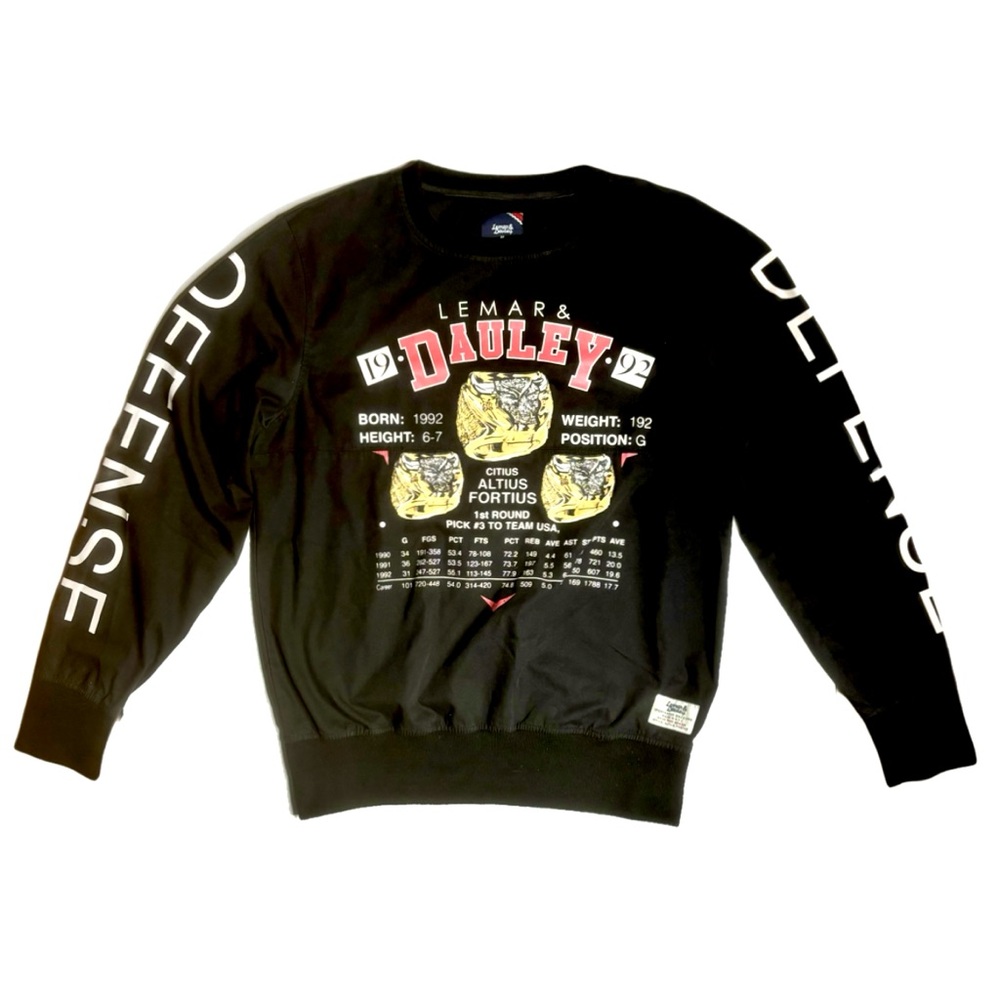 Lamar & Dauley Offense Defense Long Sleeve Championship Ring T-Shirt